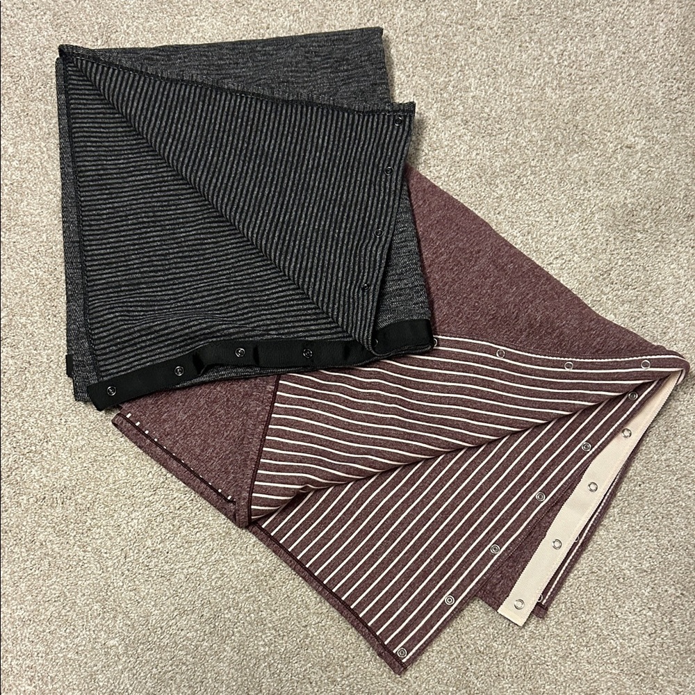 LAST CHANCE  **Two** LULULEMON Vinyasa Infinity Scarves, Reversible, Snap Close